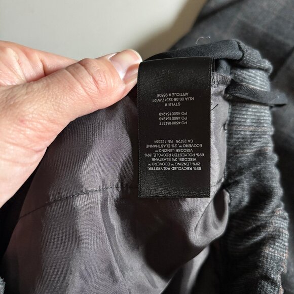 Babaton Aritzia Plaid Jimmy Pants Trousers - Women's Size L - Gray - Picture 5 of 7